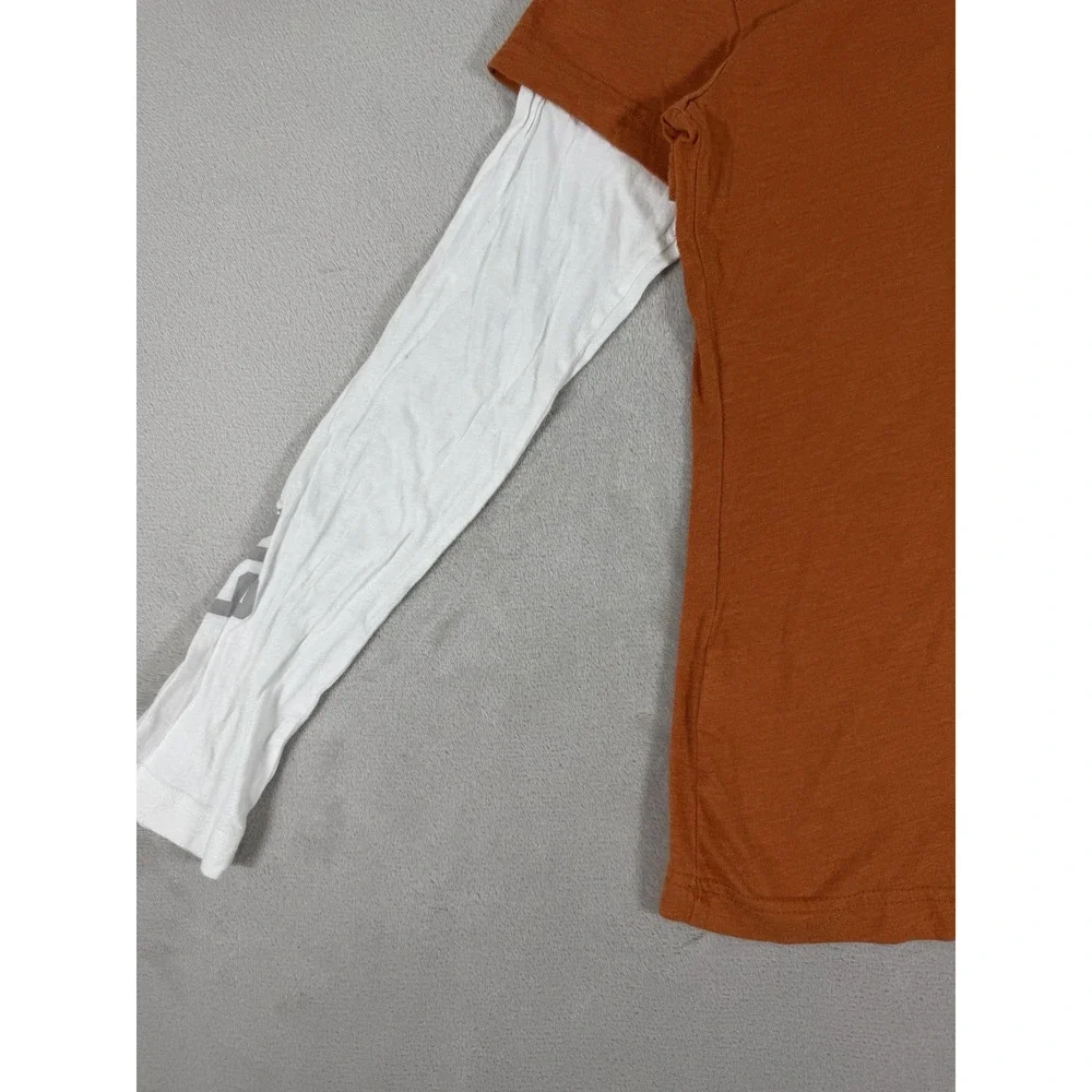 Nike Women's Texas Longhorns Layered-Look Long Sleeve T Shirt Size S